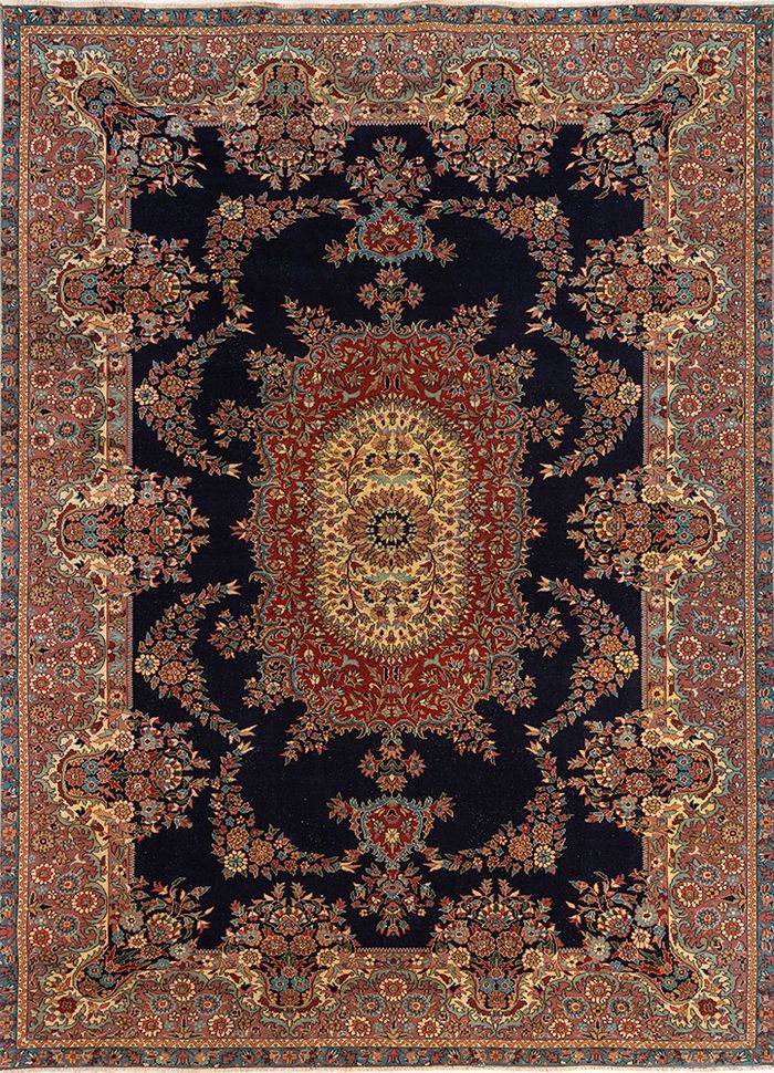 Aalam Blue Hand Knotted Wool Rugs - Pae-5016 - Jaipur Rugs US