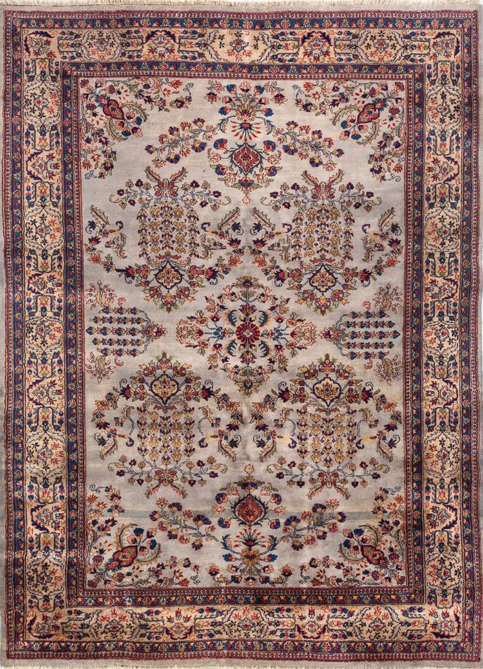 Aalam Blue Hand Knotted Wool Rugs - Pae-5421 - Jaipur Rugs US