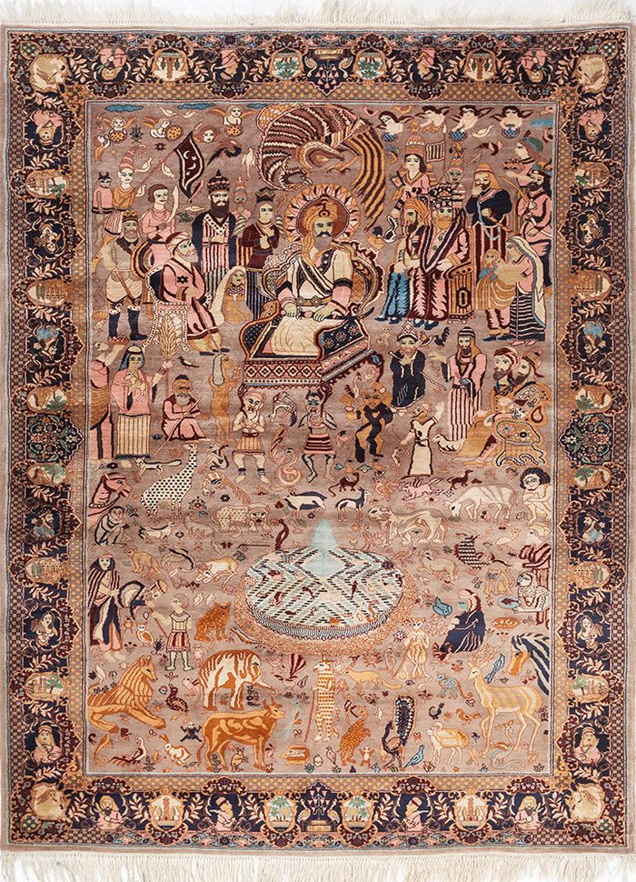 Aalam Red & Orange Hand Knotted Wool Rugs - Pae-5997 - Jaipur Rugs US