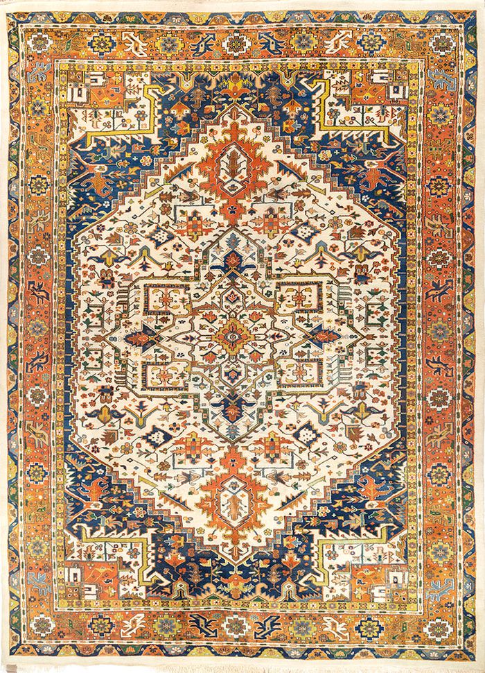 Aalam Ivory Hand Knotted Wool Rugs - Paem-1509 - Jaipur Rugs US