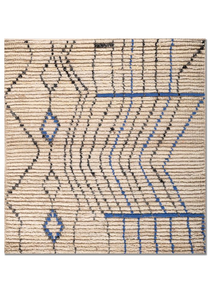 Welcome 板　手彫り　アジアン Zuri Ivory Hand Knotted Wool Rugs - Akwl-1306 - Jaipur Rugs US
