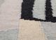 checkers ivory wool and viscose flat weaves Rug - CloseUp