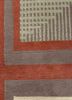 box red and orange wool hand knotted Rug - CloseUp box red and orange wool hand knotted Rug - CloseUp