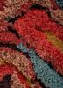 wall installation blue wool and bamboo silk hand knotted WALL ART & TAPESTRY - CloseUp