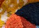 wall installation red and orange wool and bamboo silk hand knotted WALL ART & TAPESTRY - CloseUp wall installation red and orange wool and bamboo silk hand knotted WALL ART & TAPESTRY - CloseUp