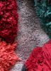 caminantes red and orange wool and bamboo silk hand knotted WALL ART & TAPESTRY - CloseUp caminantes red and orange wool and bamboo silk hand knotted WALL ART & TAPESTRY - CloseUp