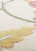 jardins du monde beige and brown wool hand knotted Rug - CloseUp
