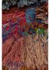 wall installation blue wool and bamboo silk hand knotted WALL ART & TAPESTRY - CloseUp wall installation blue wool and bamboo silk hand knotted WALL ART & TAPESTRY - CloseUp