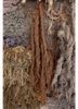 wall installation ivory wool and bamboo silk hand knotted WALL ART & TAPESTRY - CloseUp