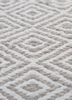 abrash ivory polyester flat weaves Rug - CloseUp abrash ivory polyester flat weaves Rug - CloseUp