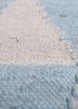 indusbar blue viscose flat weaves Rug - CloseUp