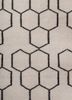 indusbar grey and black wool flat weaves Rug - CloseUp