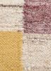 checkers ivory wool flat weaves Rug - CloseUp