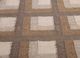 checkers beige and brown wool flat weaves Rug - CloseUp
