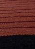 checkers red and orange wool flat weaves Rug - CloseUp