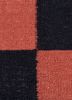checkers red and orange wool flat weaves Rug - CloseUp checkers red and orange wool flat weaves Rug - CloseUp