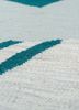 checkers blue wool flat weaves Rug - CloseUp checkers blue wool flat weaves Rug - CloseUp