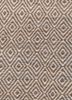 abrash beige and brown wool flat weaves Rug - CloseUp