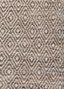 abrash beige and brown wool flat weaves Rug - CloseUp
