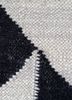 checkers blue wool flat weaves Rug - CloseUp checkers blue wool flat weaves Rug - CloseUp