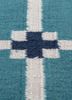alhambra blue wool flat weaves Rug - CloseUp