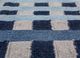 alhambra blue wool flat weaves Rug - CloseUp