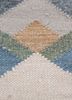 alhambra grey and black wool flat weaves Rug - CloseUp