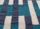 checkers blue wool flat weaves Rug - CloseUp checkers blue wool flat weaves Rug - CloseUp