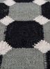 alhambra grey and black wool flat weaves Rug - CloseUp alhambra grey and black wool flat weaves Rug - CloseUp