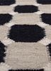 alhambra grey and black wool flat weaves Rug - CloseUp alhambra grey and black wool flat weaves Rug - CloseUp