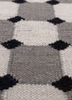 alhambra grey and black wool flat weaves Rug - CloseUp alhambra grey and black wool flat weaves Rug - CloseUp