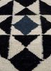 alhambra grey and black wool flat weaves Rug - CloseUp