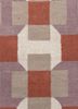 checkers beige and brown wool flat weaves Rug - CloseUp checkers beige and brown wool flat weaves Rug - CloseUp