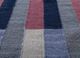checkers blue wool flat weaves Rug - CloseUp checkers blue wool flat weaves Rug - CloseUp
