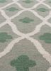 alhambra green wool flat weaves Rug - CloseUp