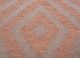 checkers red and orange wool flat weaves Rug - CloseUp checkers red and orange wool flat weaves Rug - CloseUp