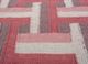 checkers pink and purple wool flat weaves Rug - CloseUp