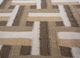 checkers beige and brown wool flat weaves Rug - CloseUp checkers beige and brown wool flat weaves Rug - CloseUp