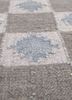 alhambra grey and black wool flat weaves Rug - CloseUp
