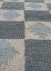 alhambra blue wool flat weaves Rug - CloseUp