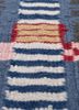 checkers blue wool flat weaves Rug - CloseUp checkers blue wool flat weaves Rug - CloseUp