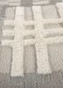 checkers grey and black wool flat weaves Rug - CloseUp checkers grey and black wool flat weaves Rug - CloseUp