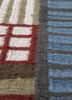 checkers grey and black wool flat weaves Rug - CloseUp checkers grey and black wool flat weaves Rug - CloseUp