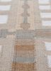 checkers ivory wool flat weaves Rug - CloseUp