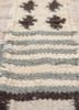 checkers beige and brown wool flat weaves Rug - CloseUp checkers beige and brown wool flat weaves Rug - CloseUp