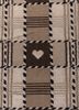 alhambra beige and brown wool flat weaves Rug - CloseUp alhambra beige and brown wool flat weaves Rug - CloseUp