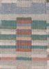 checkers ivory wool flat weaves Rug - CloseUp