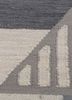 checkers grey and black wool flat weaves Rug - CloseUp
