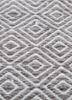 abrash grey and black wool flat weaves Rug - CloseUp