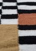 checkers grey and black wool flat weaves Rug - CloseUp checkers grey and black wool flat weaves Rug - CloseUp